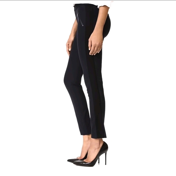 Rebecca Taylor | Black Ava Techy Pant with black stripe 10 - Picture 2 of 11